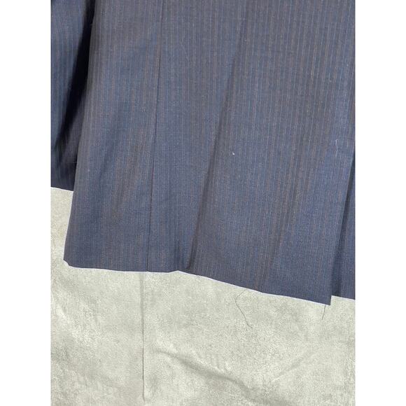 HICKEY FREEMAN Men's Navy Short Striped Two-Button Worsted Wool Suit Jacket SZ40 - Picture 8 of 12